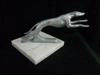 1920s - 1930s Lincoln Greyhound Hood Ornament Statue / Paperweight