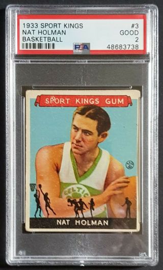 1933 Goudey Sport Kings 3 Nat Holman Basketball Psa 2 Good