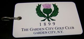 Vintage 2007 The Garden City Golf Club 1899 Logo Plastic Bag Tag Top 100 Course