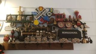 Vintage Pennsylvania Railroad Train Decorative Large Wall Hanging,  Burwood 502