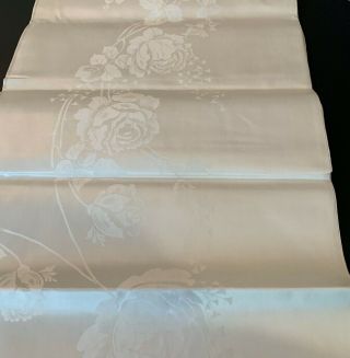 Antique 100 Irish Linen Double Damask Tablecloth 144 X 72 Banquet Size