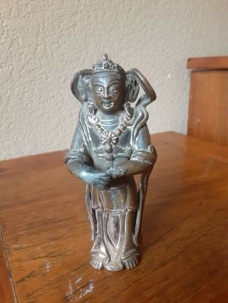 Antique Chinese Bronze Buddha Buddhist Figure Figurine Ming