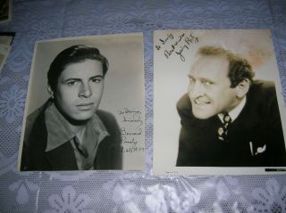 Vtg Art Large Photos Lotof 2 Classic Movie Stars With Autographs (30s - 40) 10 " X8