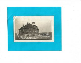 Vintage Photo Postcard - First Day At High School,  Fort Pierre,  South Dakota