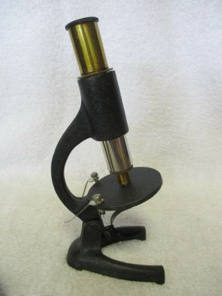 Vintage Students Microscope Magnify Up To 80 Times
