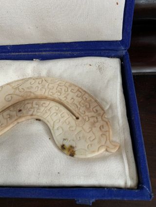 From CA Estate Old Chinese Tang Song Ming Jade Dragon Axe Cutter Asian China 3