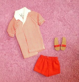 Vintage Ken Doll Clothes - Vintage Ken Swimsuit And Shirt With Shoes