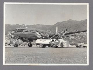Pan American Lockheed Constellation Kai Tak Hong Kong Vintage Photo Paa Am