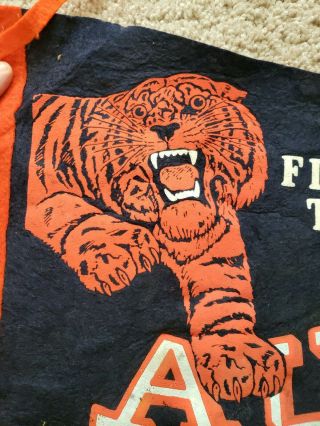 Vintage Auburn Tigers Football Felt Pennant - Fighting Tigers