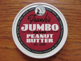 Vintage Nos Jumbo Peanut Butter Jar Lid / Top 2 3/4 Inch