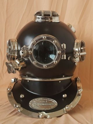 Antique Maritime Diving Helmet 18 " U.  S Navy Mark V Deep Sea Scuba Divers Helmet