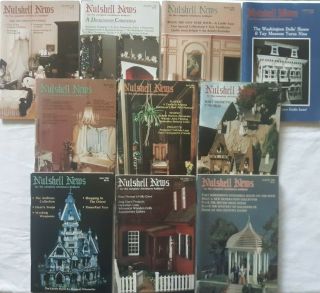(10) Nutshell News Magazines - For The Dedicated Miniatures Enthusiast - 1983 - 84