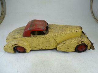Antique Wyandotte Pressed Steel Friction Drive Coupe Car Model Toy 13 " Long 1930