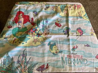 Vintage Disney The Little Mermaid Twin Flat Sheet Fabric