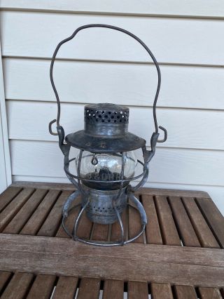 Old Dietz 999 Railroad Lantern B & O Rr Cage & Globe