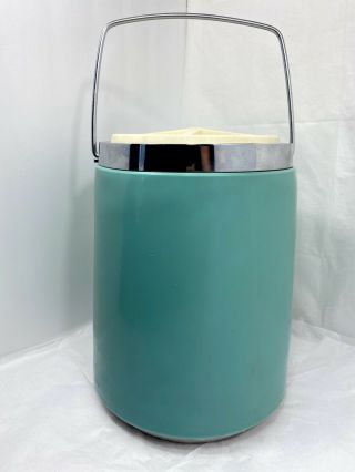 Promo Mcm Chrysler Atomic Modern Turquoise Chrome Ice Bucket Bar Retro Decor