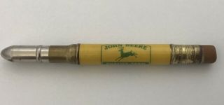 Vintage John Deere Advertising Bullet Pencil Oscar Eck Sales & Serve Warsaw N.  Y.