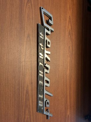 1960 Chevrolet Apache Emblem,  Badge Vintage Chevy Truck Collectable Americana