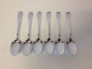 Antique Set Of 6 Towle Sterling Silver Antique Pattern Spoons