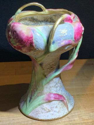 Antique Art Nouveau Austria Amphora Floral Vase Circa 1900