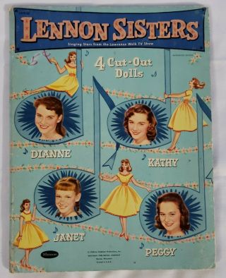 Vintage Paper Dolls Lennon Sisters 1958 With Folder Vintage Whitman 1979:59