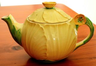 Antique Carlton Ware Australian Design Yellow Buttercup Small Tea Pot,