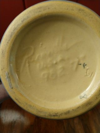 Vintage Roseville Pottery White Rose Blue w/ Handles 982 - 7 - - - No Chips or Cracks 3