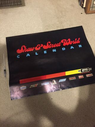Rare Show & Street World Hot Rods & Girls Calendar 1984 Corvette Pac Man Rod