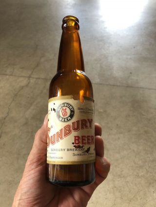 Vintage Sunbury Beer Melvin Fahringer Sunbury Pa Brewery Beer Paper Label Bottle