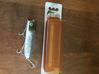Vintage Heddon Lucky 13 Fish Lure In Pack.  1984.  Silver Sparkle.  (no 2 Of 2)