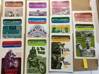 1972 Harley - Davidson Enthusiast Magazines,  11 Issues,  Missing October