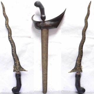 9 Lok Dragon Kris Keris Naga Blade Magic Sword Java Indonesia Tribal Art