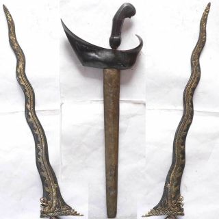 9 lok DRAGON KRIS keris NAGA blade magic sword Java Indonesia tribal art 2