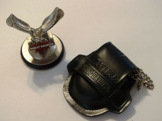Harley Davidson Franklin Pocket Watch Heritage Softail Stand Chain Case
