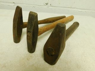 Vintage early 3 piece BELL SYSTEM lineman ' s hammer selection 2