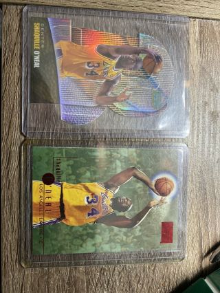 1996 - 97 Shaquille O’neal Skybox Rubies And Stadium Club 3x3 Luminescent