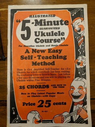 Vintage 1950 ' s Arthur Godfrey Uke Player with Song Book & 5 Minute Ukulele Book 2