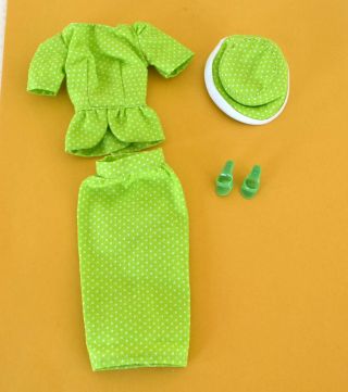 Barbie Clone Vintage Lime Green Polka Dot Fashion Fits Fab - Lu Wendy Suzette