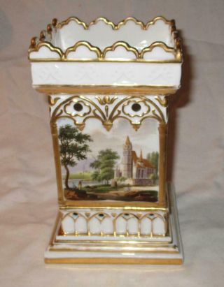 19th Century Old Paris French Porcelain Tisaniere Veilleuse Tea Pot Stand