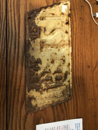 1948 Tennessee State Shape License Plate Garage Art vintage rusty unique cool 3