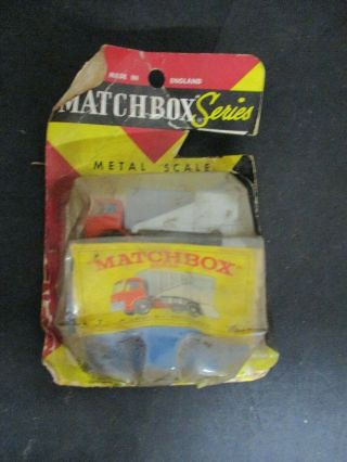 Vintage Matchbox - Ford Refuse Truck On Card
