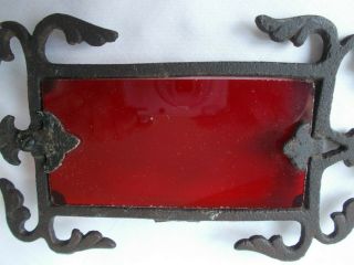 Ruby Red Glass,  Ball Front Arrow,  NOS 2
