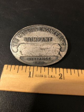 Vintage The Morgan Engineering Co Employee Badge Alliance Ohio 3