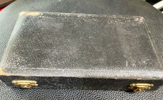 Antique Leather Silk/velvet Multi Ring Box Jewellery Case