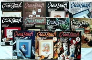 (10),  1 For The Love Of Cross Stitch Books - Vintage - 988,  1989,  1990,  1991,  1992,  1993