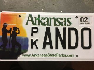 Arkansas License Plate State Parks Hikers