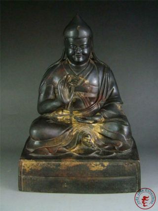 Very Large Old Chinese Tibet Gilt Bronze Made Tibetan Buddha Statue