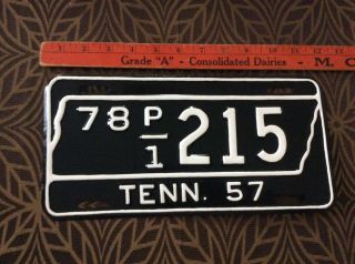 1957 Tennessee Truck License Plate 78 P/1 215 Union County Repainted