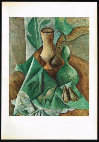 1950s Vintage Abstract Still Life Vase Pablo Picasso Art Offset Lithograph Print