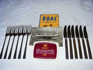 Boac Silver Plate Cutlery From The Golden Age Of Flight (1950 